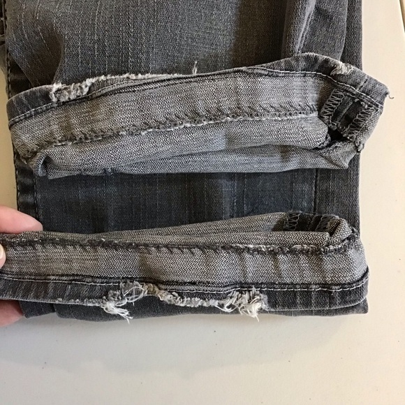 True Religion 30 Men’s Straight Jeans (Measures 31x30) Hemmed Gray Flap Pockets - Picture 9 of 13